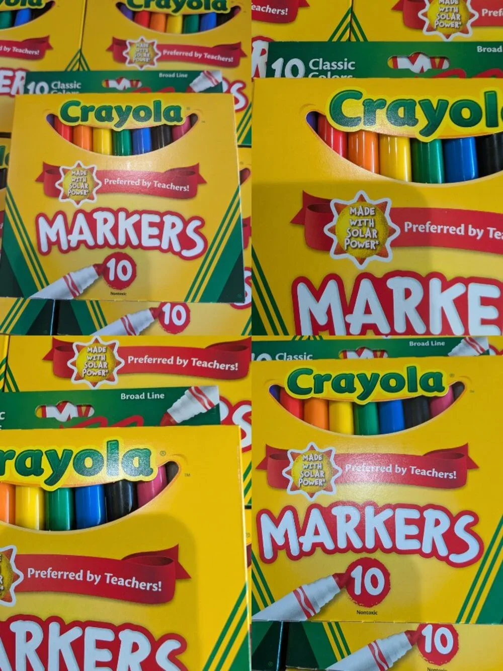 Crayola Broad Line Art Markers Classic Colors 10 Count - Pack of 12 (120 Markers